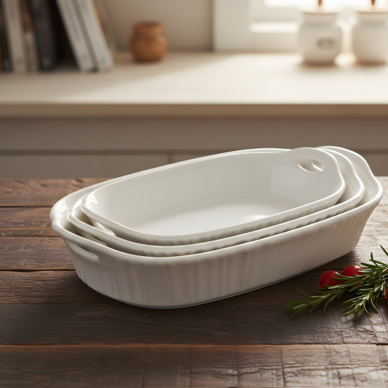 Pyrex Rectangular Dish Set - 3 Pcs